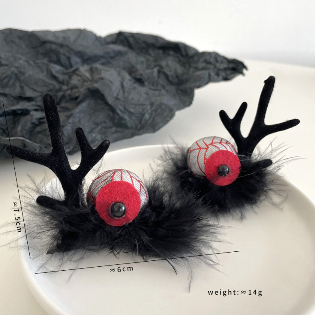 Beau - Dark Style Halloween Antler Hair Clip Set