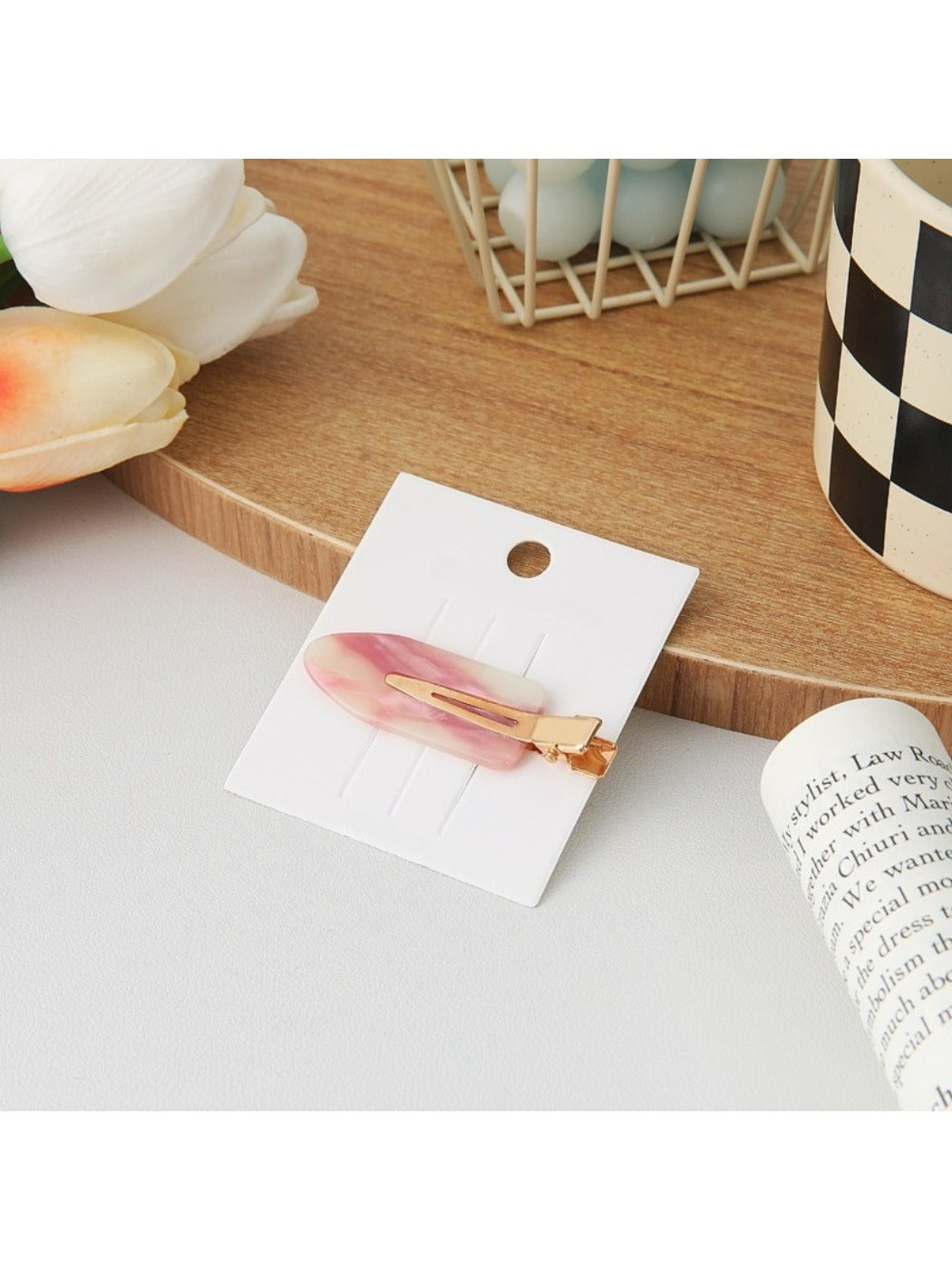 Beau - Elegant Pink Straight Hair Clip