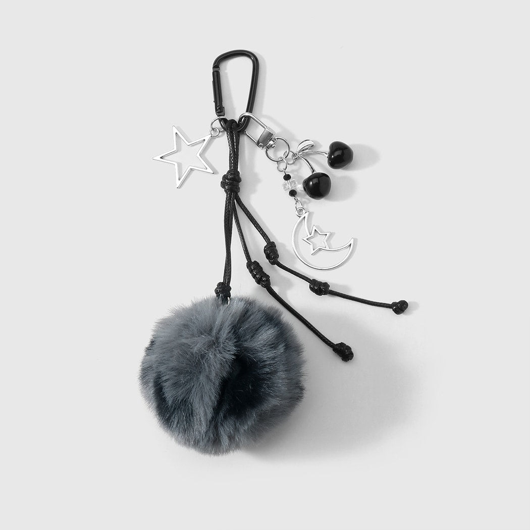 Keypus - Y2K Sweet Pom Pom Cherry Keychain