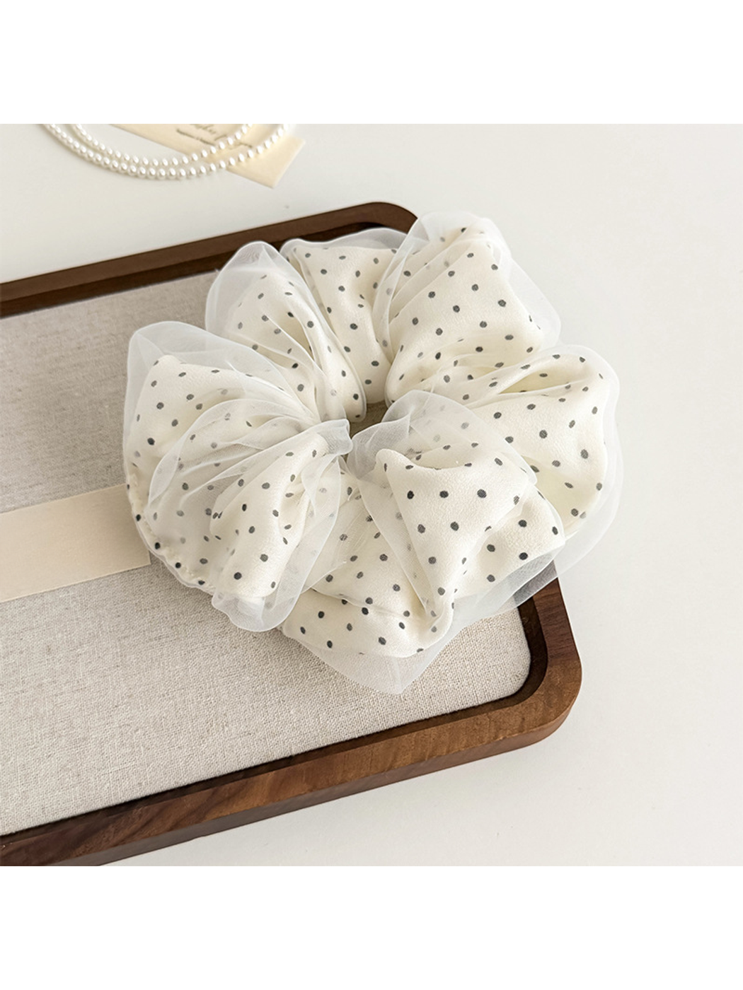 Gifty - Double Layer Polka Dot Style Scrunchie
