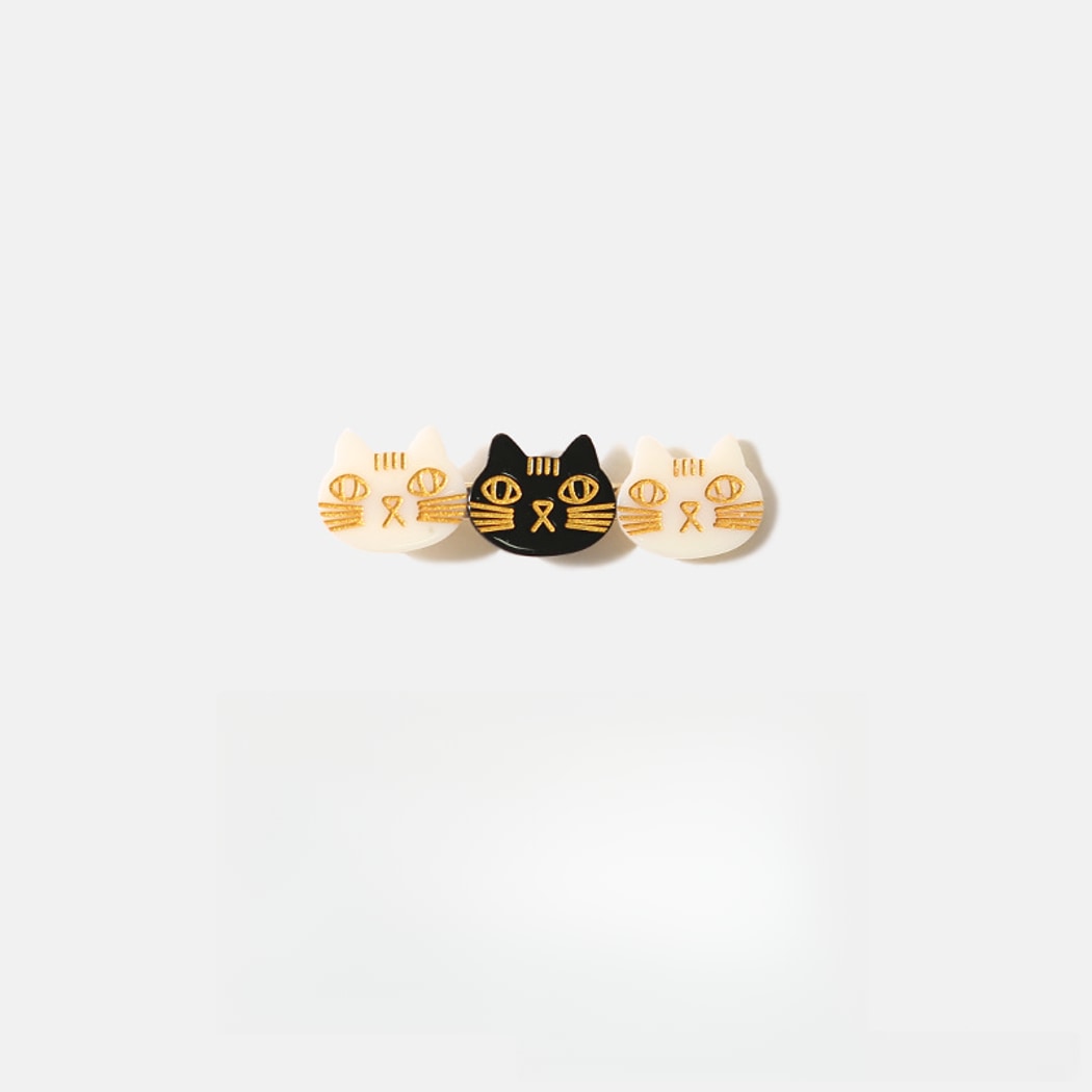 Beau - Cute Acetate Cat Face Side Barrette