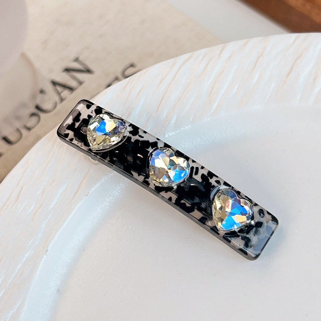 Beau - Vintage Heart Accent Acetate French Barrette