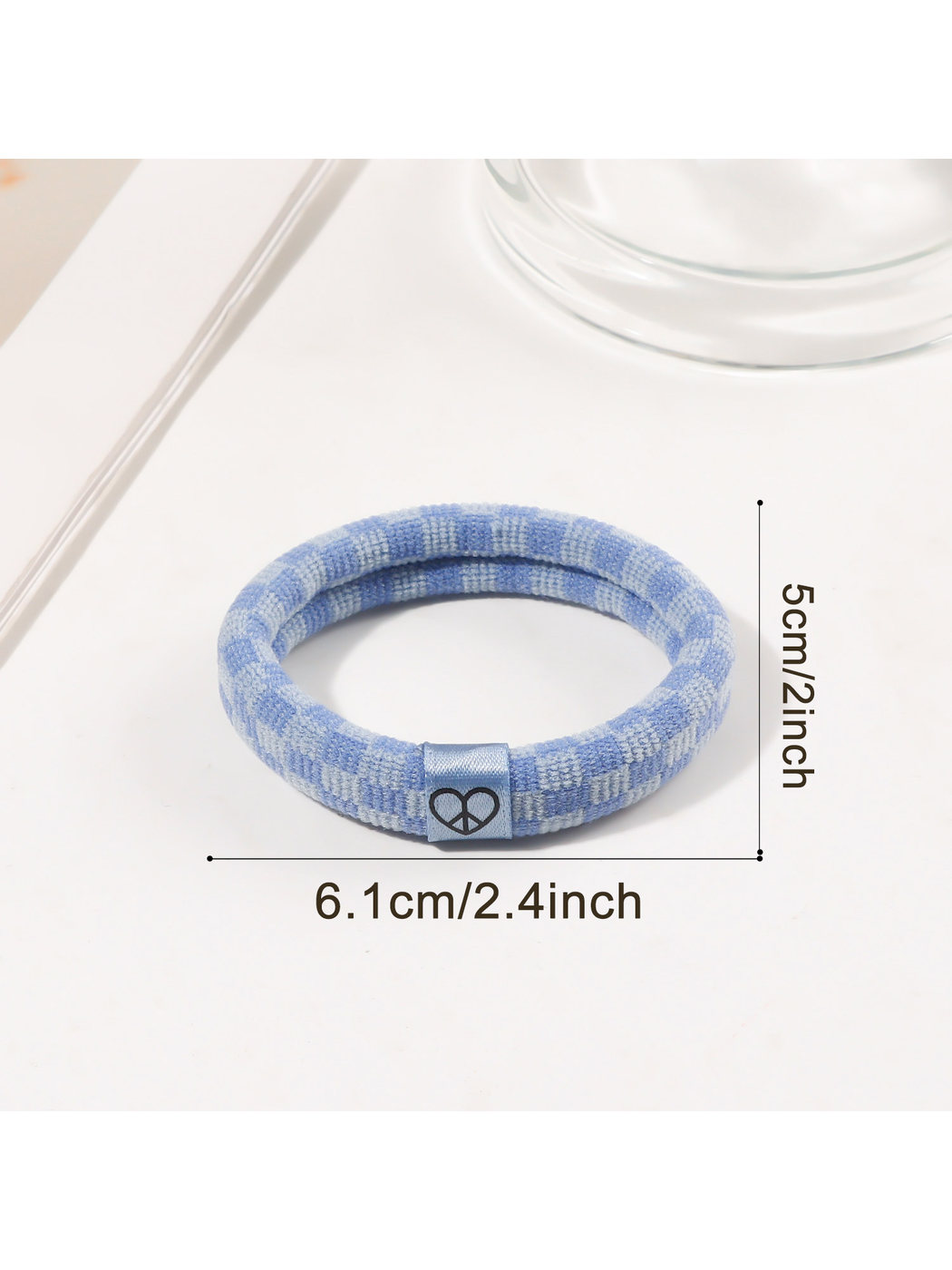 Gifty - Plaid High Elastic Ponytail Hair Tie
