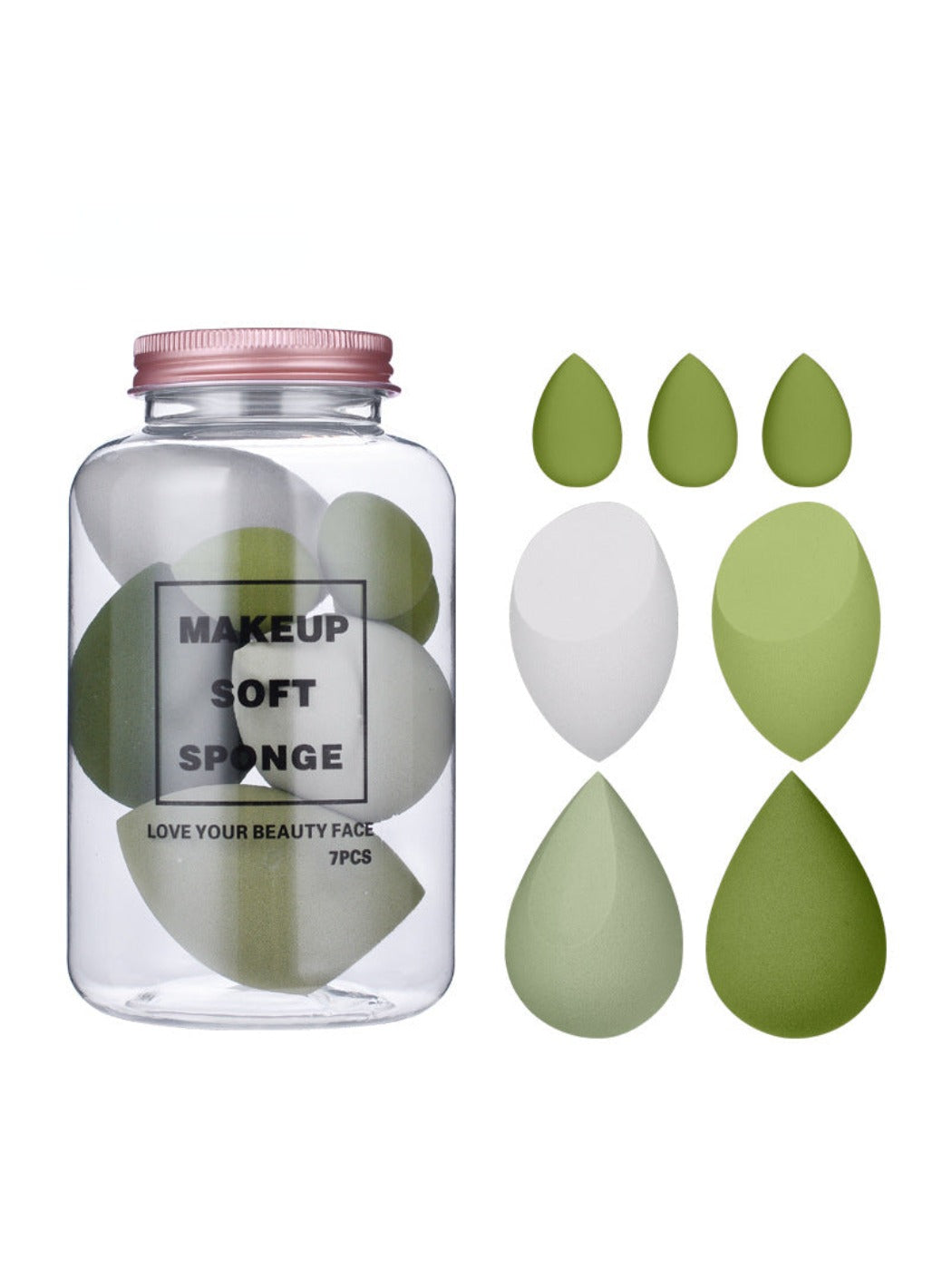 Spongo - 7-Piece Assorted Shapes Makeup Sponge Set