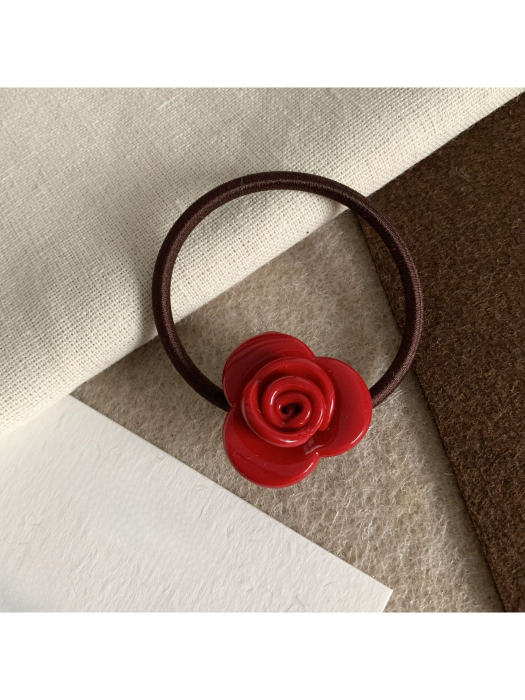 Gifty - Rose Pattern Acetate Hair Tie