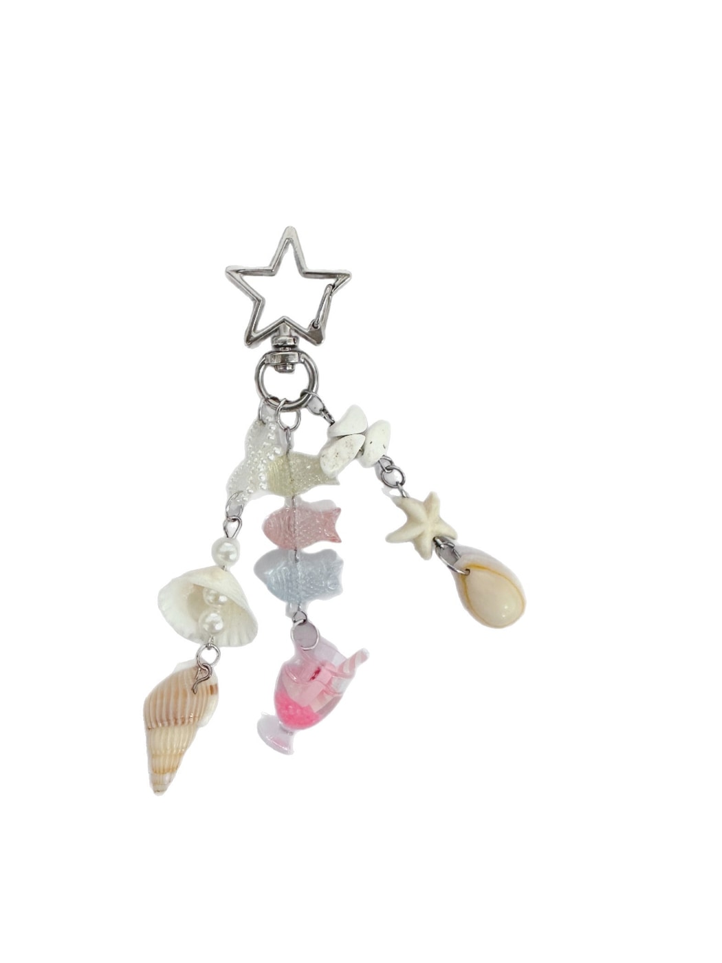 Keypus - Alloy Plastic Ocean Charm Bag Hanging Keychain