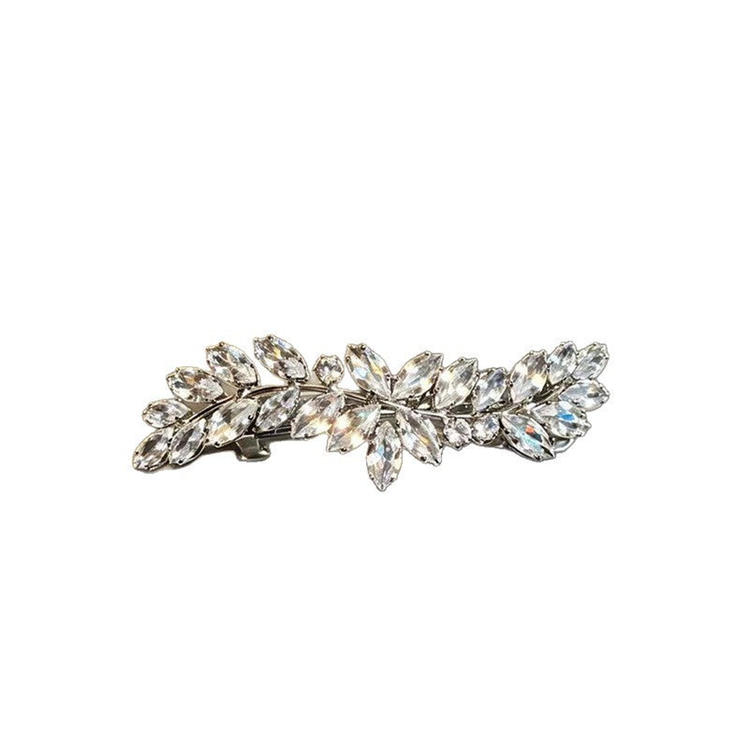 Beau - Leaf-Motif Floral Spring Hair Clip