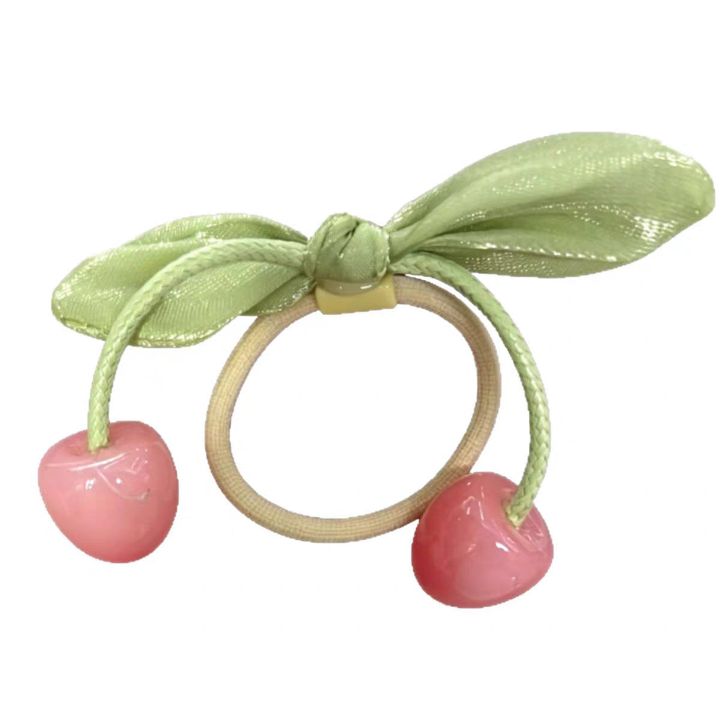 Gifty - Cherry-Motif Bow Scrunchie
