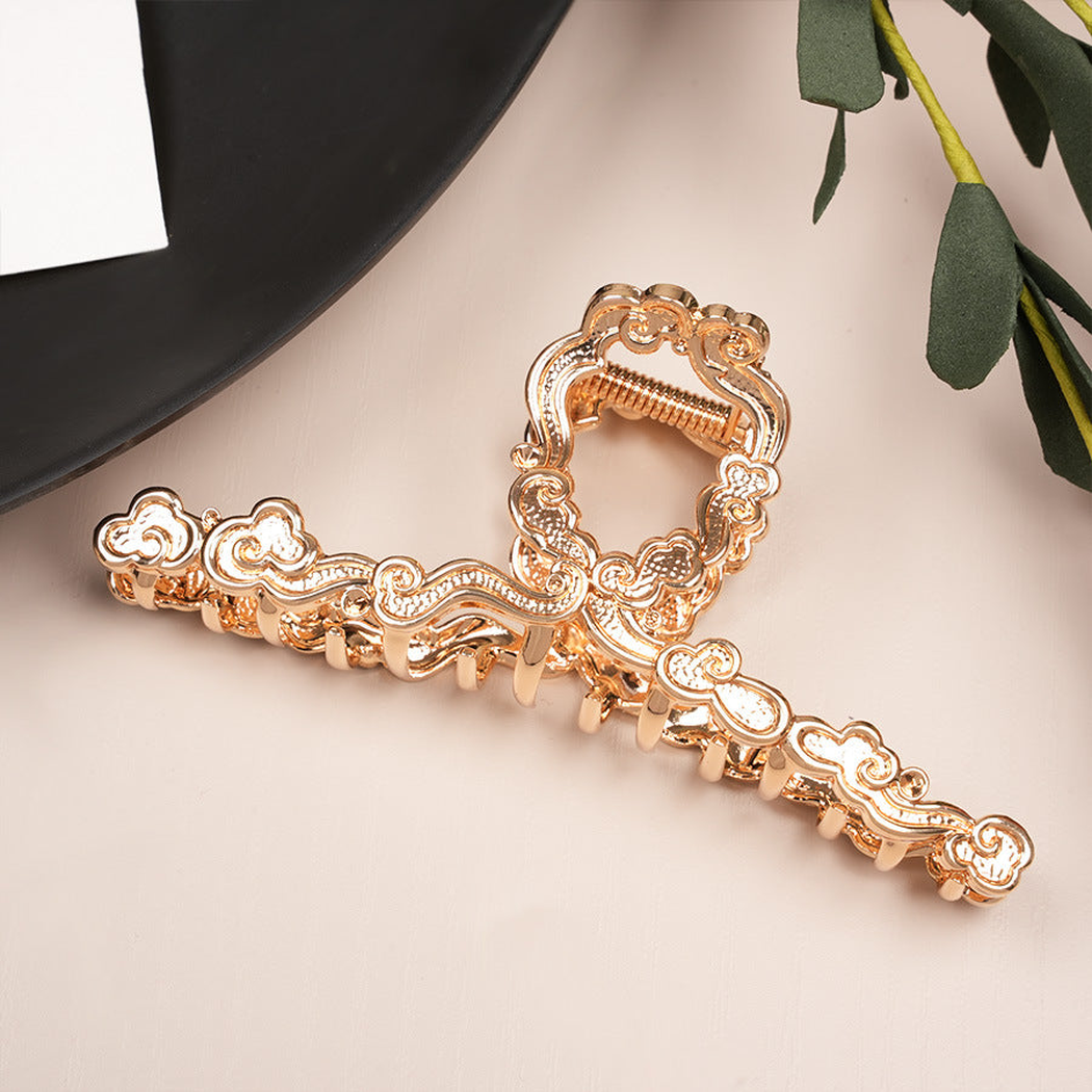 Beau - Cloud-Motif Scrollwork Hair Claw