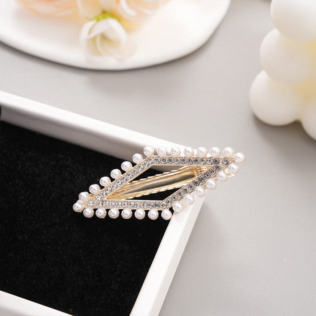 Beau - Geometric Beaded Duckbill Hair Clip