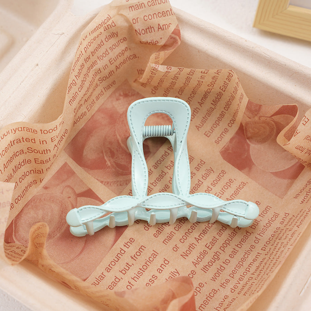 Beau - Open Rectangle Stitched Edge Hair Claw