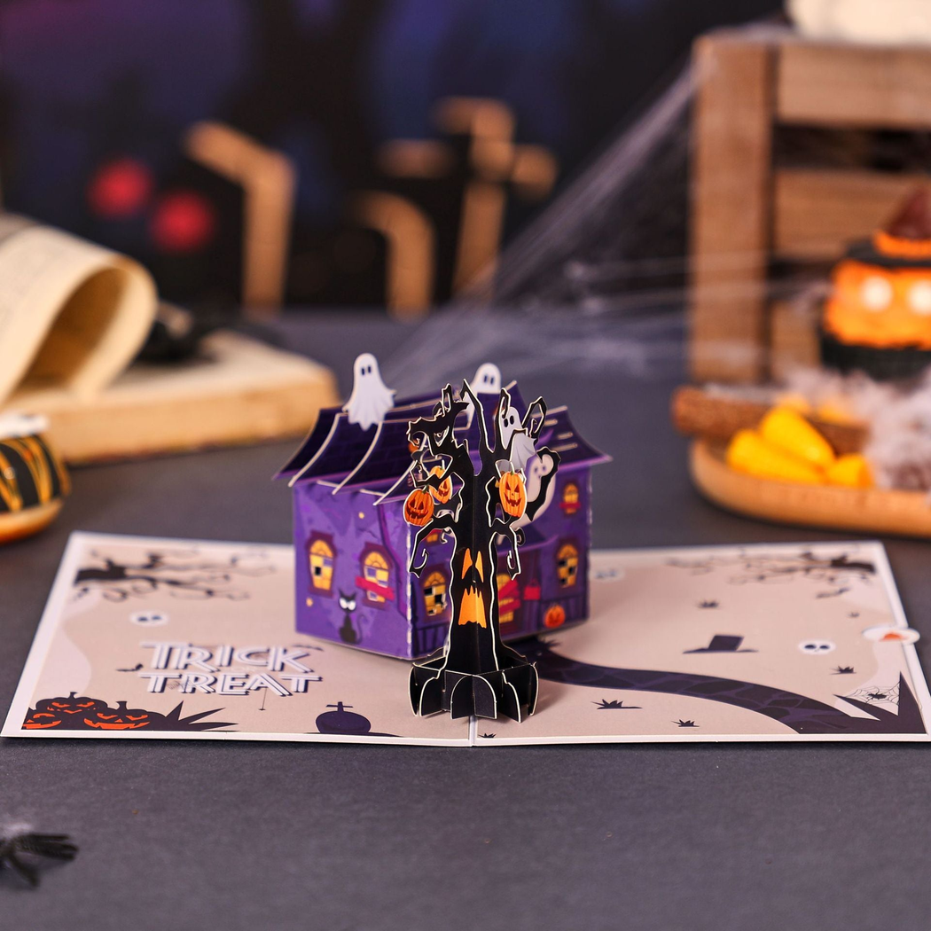 Carduria - Halloween Tree House 3D Pop-Up Greeting Card