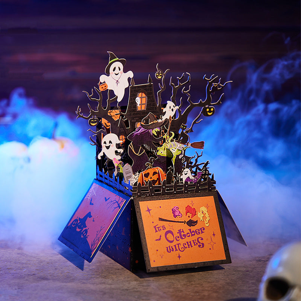 Carduria - Halloween Witch House 3D Pop-Up Greeting Card
