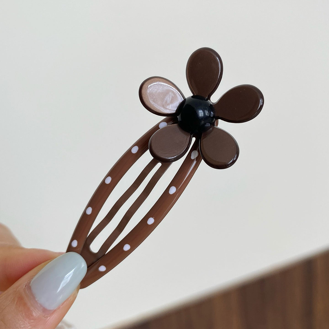 2026新款韩国东大门掰掰夹甜美花朵波点BB夹刘海夹碎发夹边夹发饰