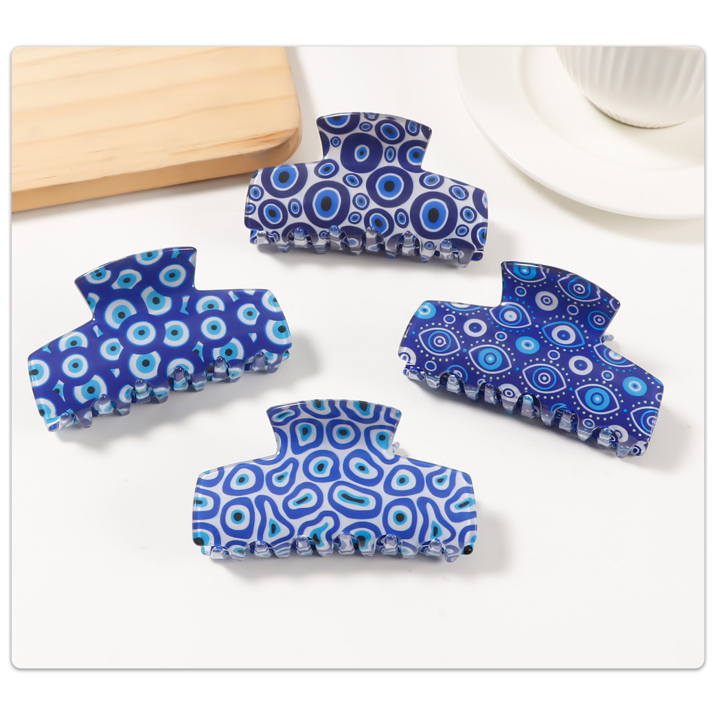Beau - Blue-Eye Patterned Hair Claw