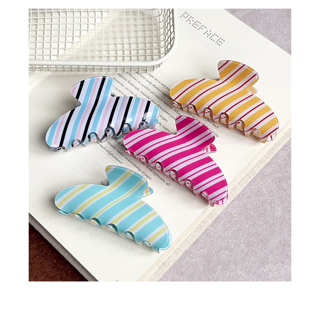 Beau - Striped Multicolor Hair Claw