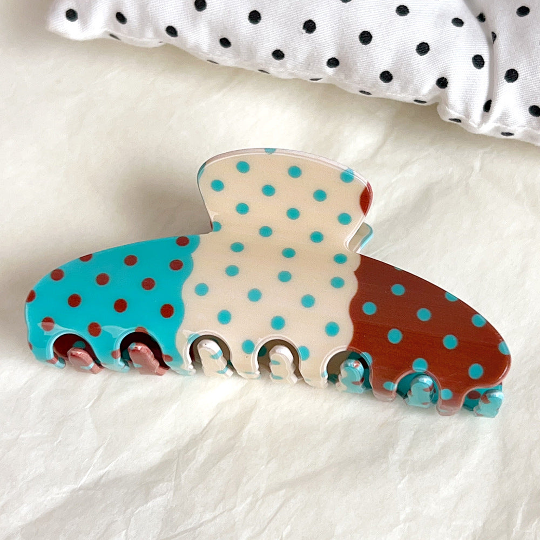 Beau - Dotted Color-Block Hair Claw