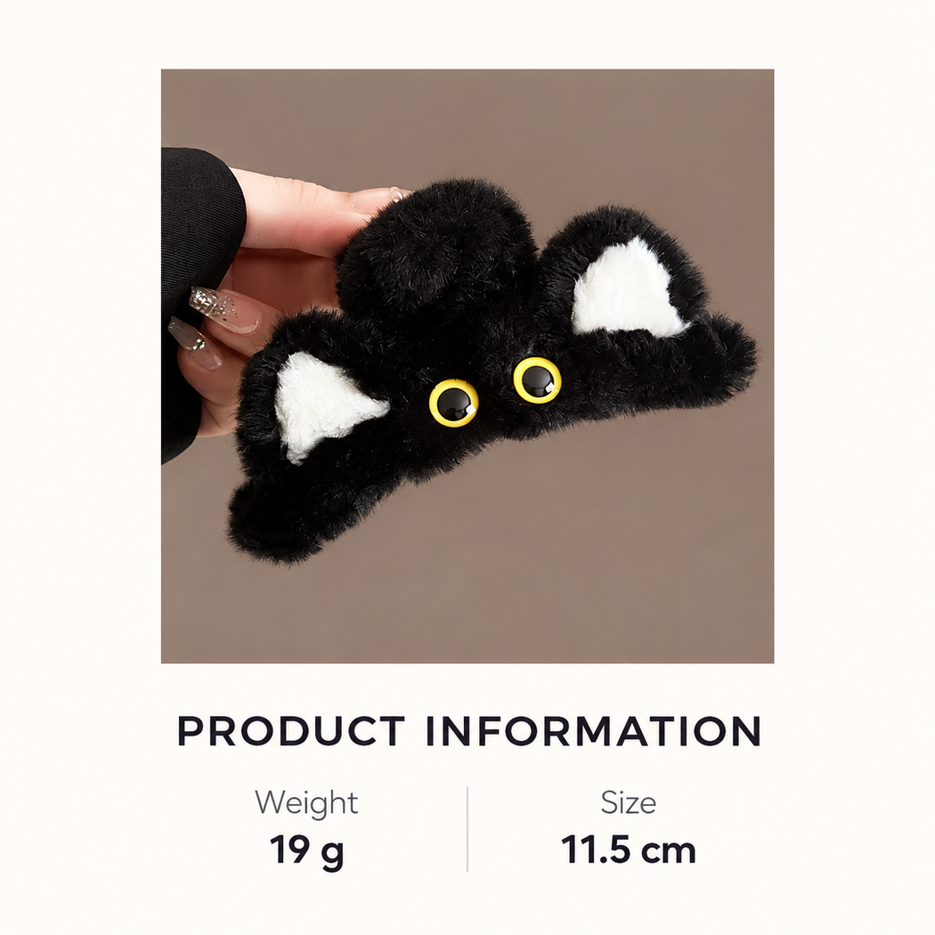 Beau - Cat-Shaped Fuzzy Hair Claw