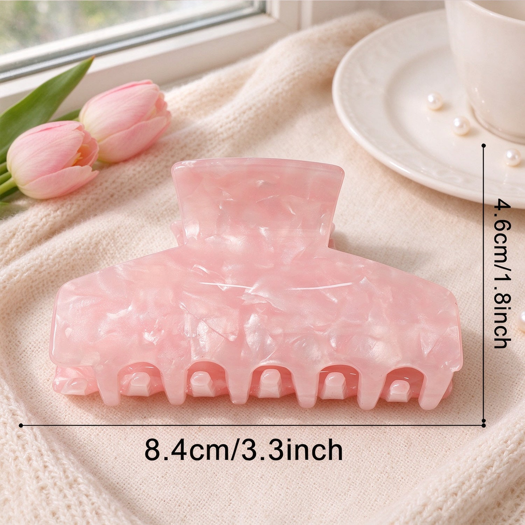 Beau - Rectangular Mixed-Pattern Hair Claw