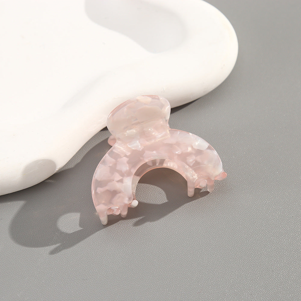Beau - Arched Marbled Pattern Claw Clip Accessory