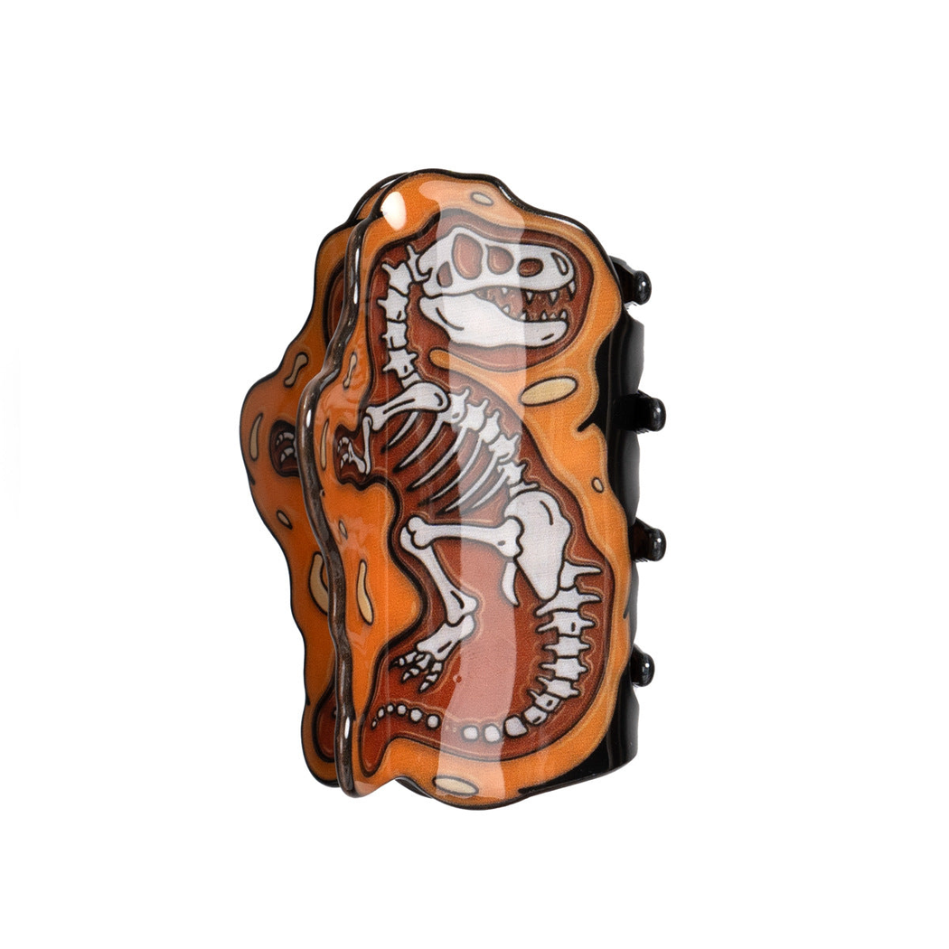 Beau - Dinosaur Skeleton Orange Fossil-Slab Hair Claw