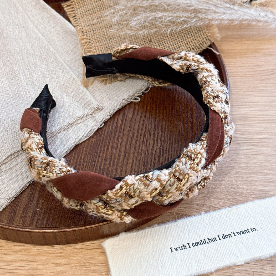 Gifty - Interlaced Ribbon-Wrap Chunky-Loop Headband