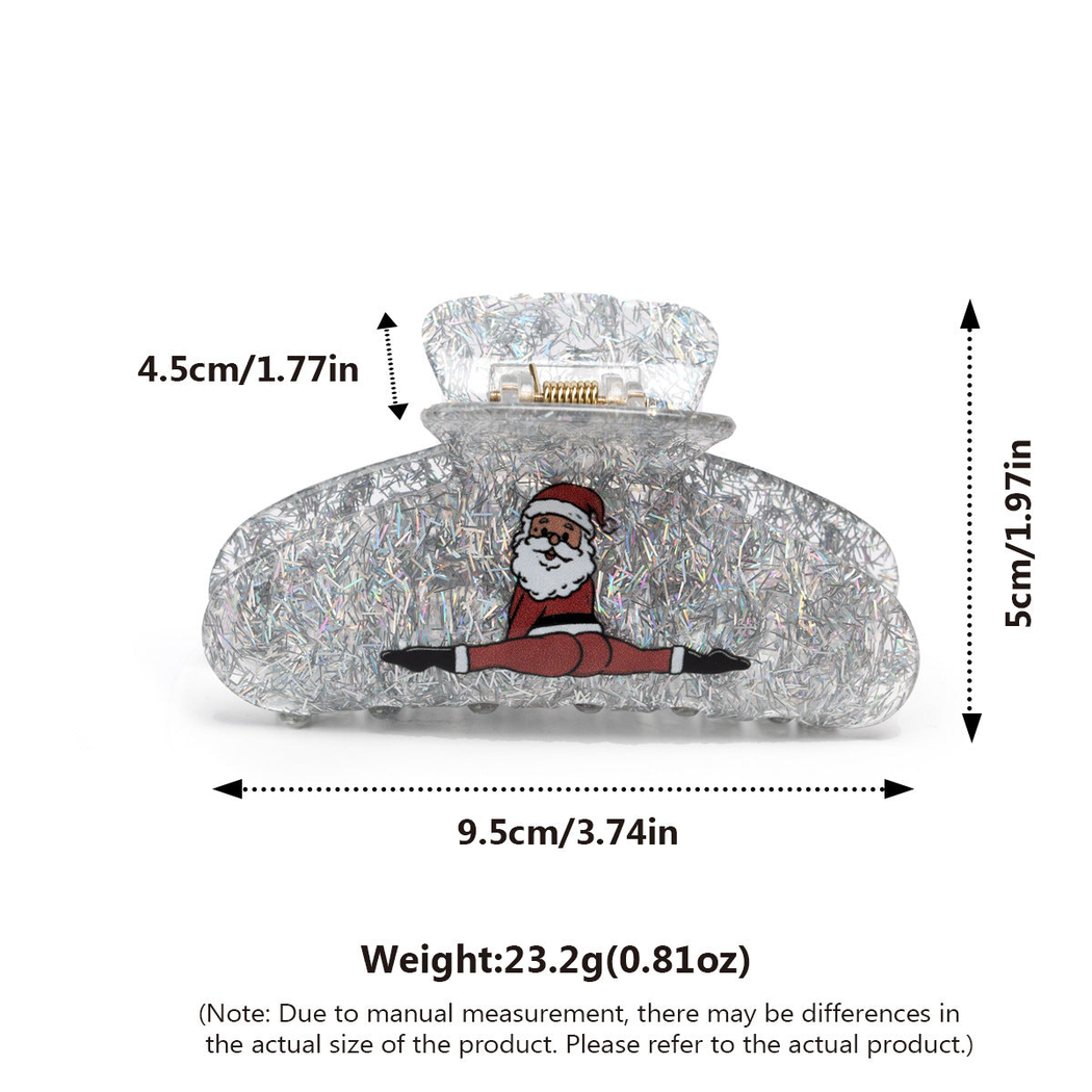 Beau - Christmas Glitter Santa Hair Claw