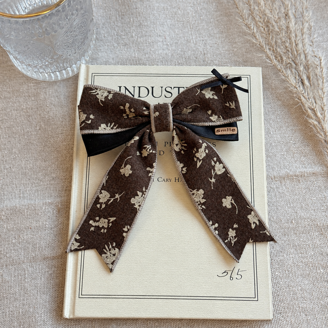 Beau - Mini Floral Soft-Tail Bow Hair Clip