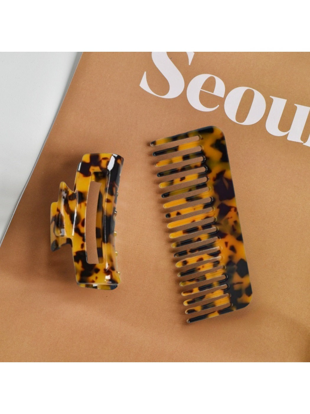 Beau - Hair Comb and Claw Clip 2 PCS Set