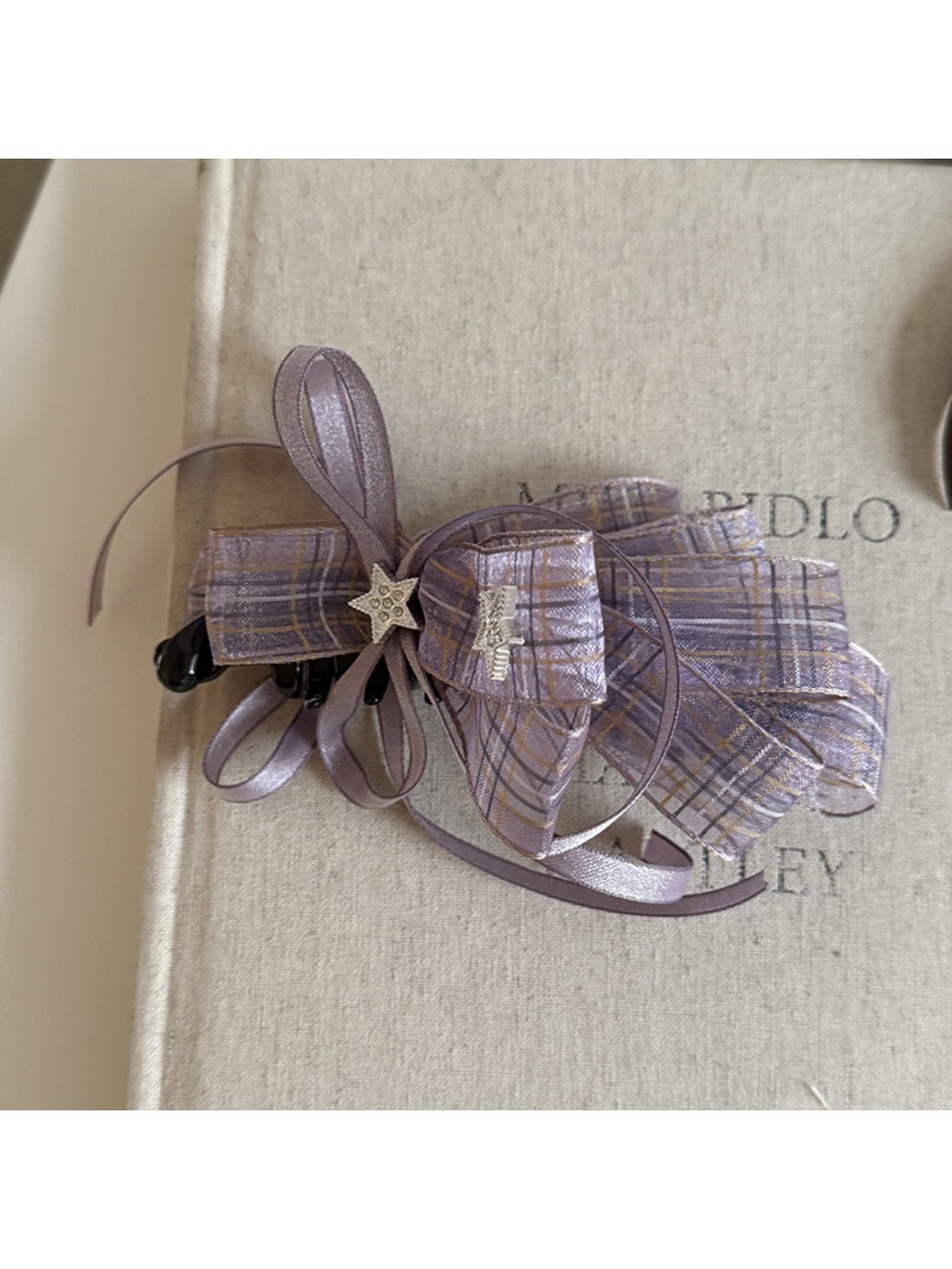Beau - Plaid Bow Banana Clip