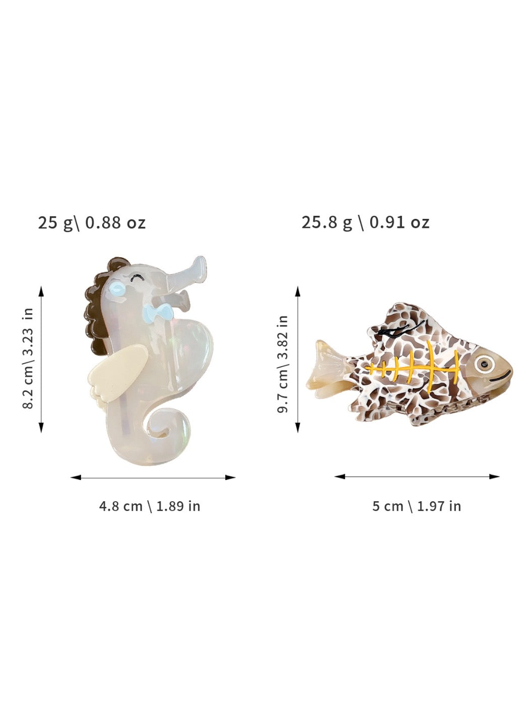 Beau - Ocean Series Acetate Cartoon Hair Clip