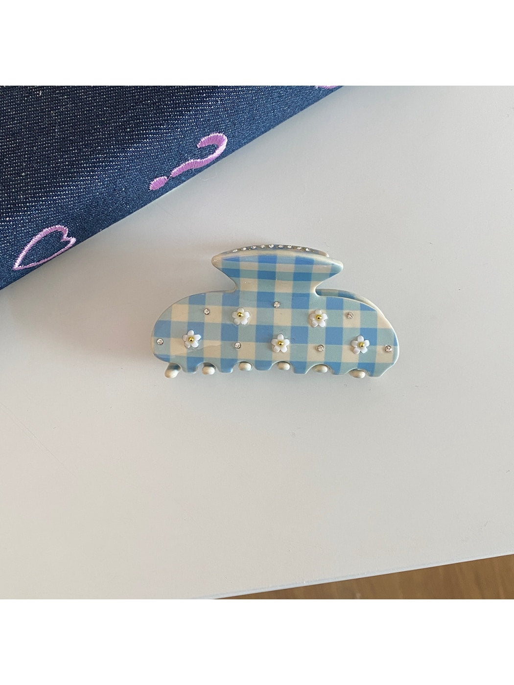 Beau - Fan Shape Decorative Acetate Fiber Claw Clip