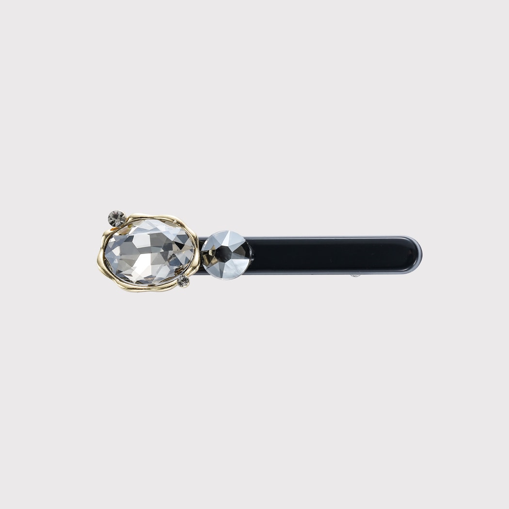 Beau - Elegant Bow and Oval Detail Side Barrette