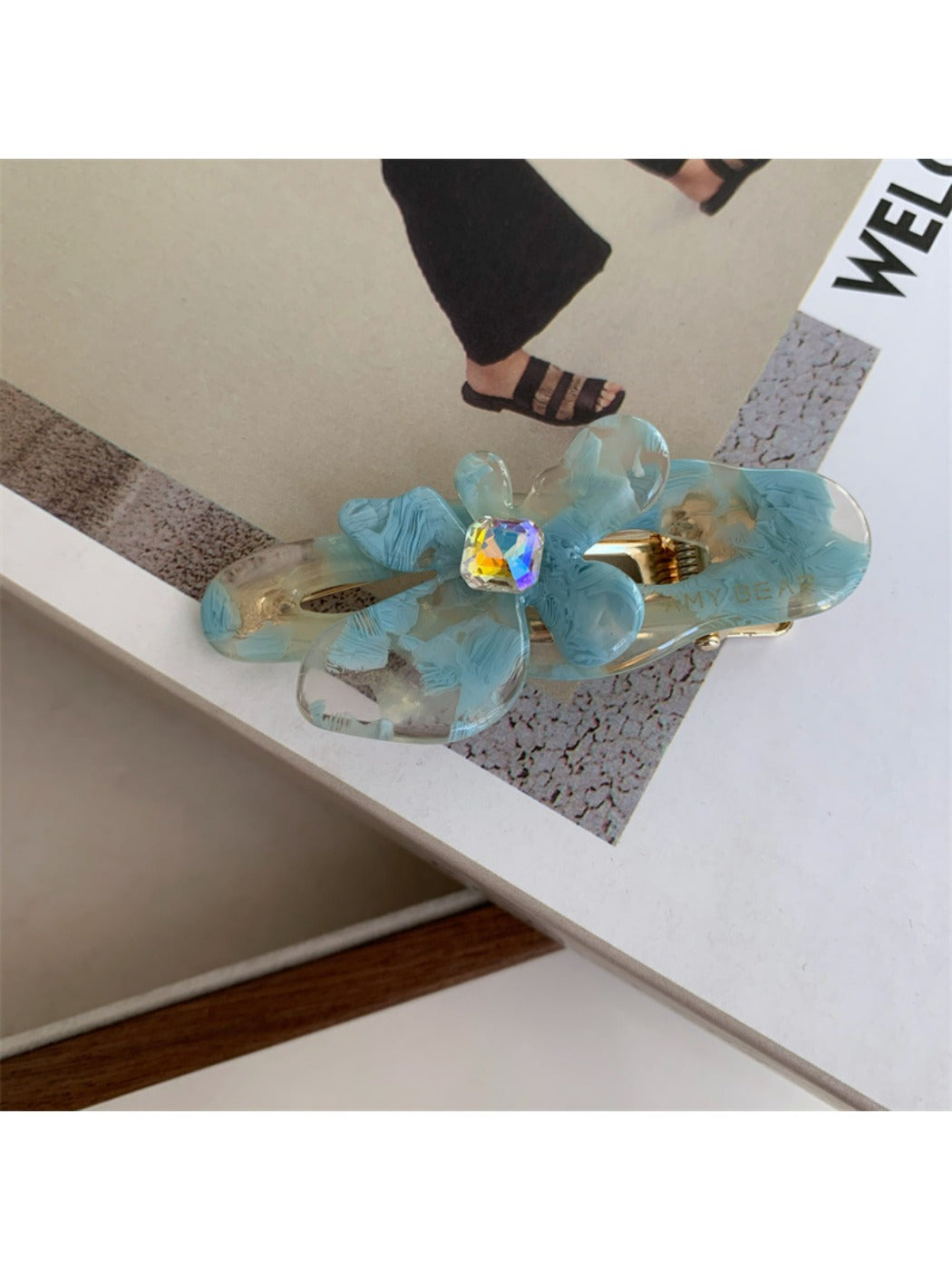 Beau - Sparkling Rhinestone Flower Hair Clips