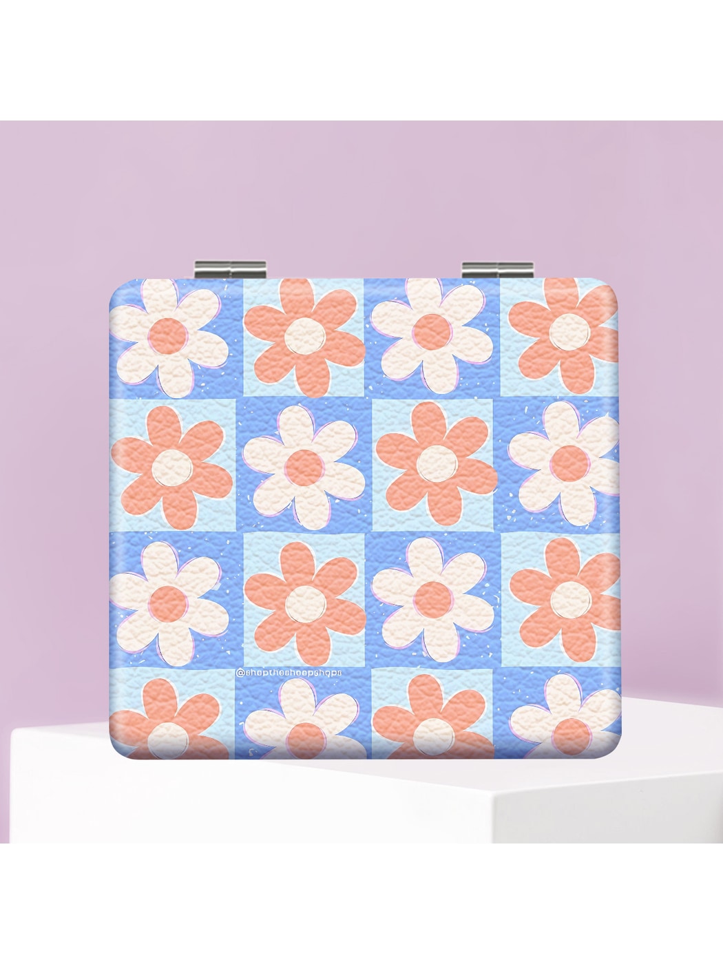 Mirroray - Floral Print Folding Glass Makeup Mirror