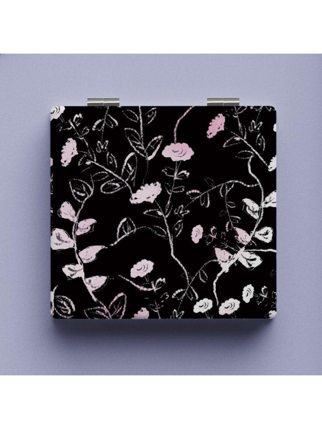Mirroray - Vintage Rose Motif Square Compact Mirror