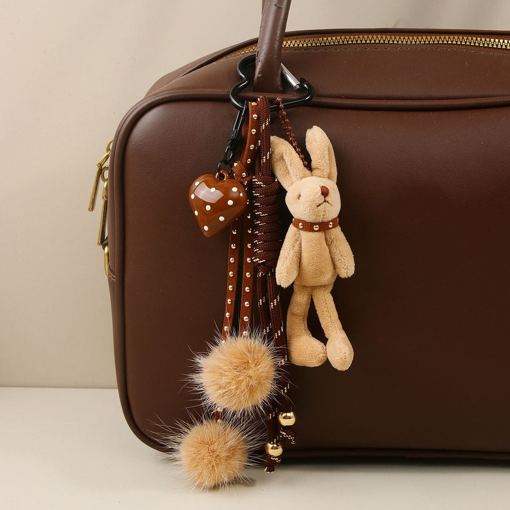 Keypus - Cartoon Rabbit Heart Pendant Bag Charm Keychain