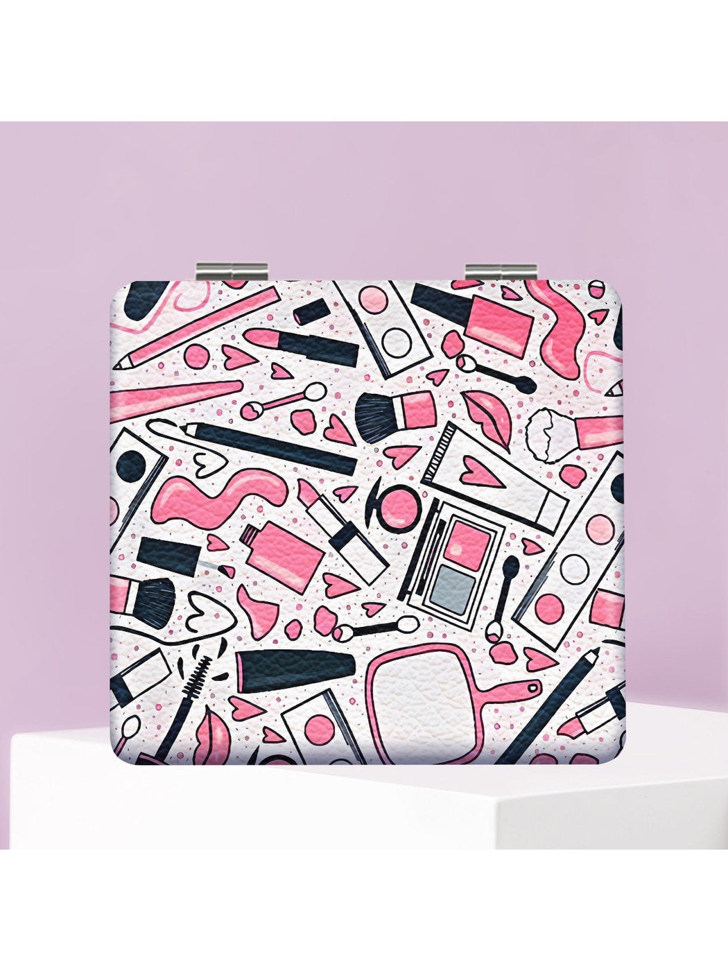 Mirroray - Cosmetics Theme Cartoon Print Compact Mirror