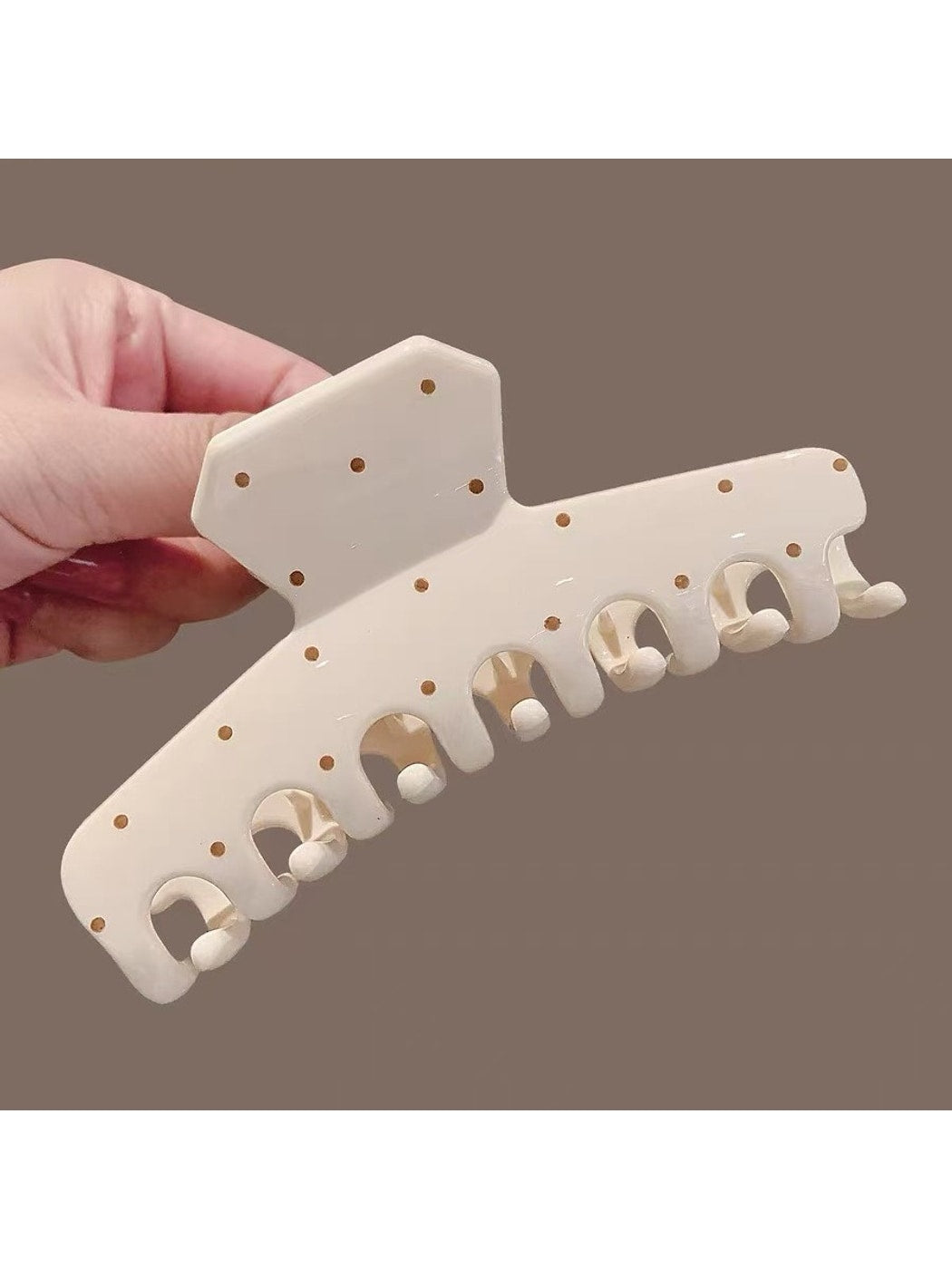 Beau - Curved Geometric Polka Dot Hair Claw Clip