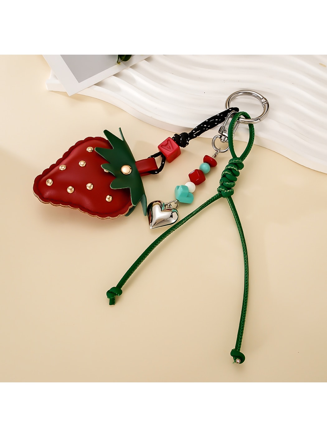 Keypus - Strawberry Pendant Cord Strap Keychain