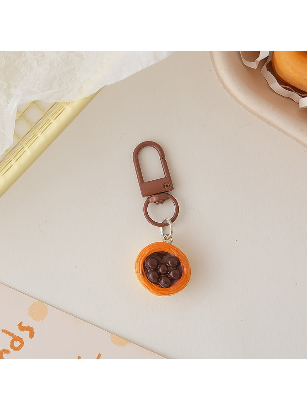 Keypus - Cute Egg Tart Keychain