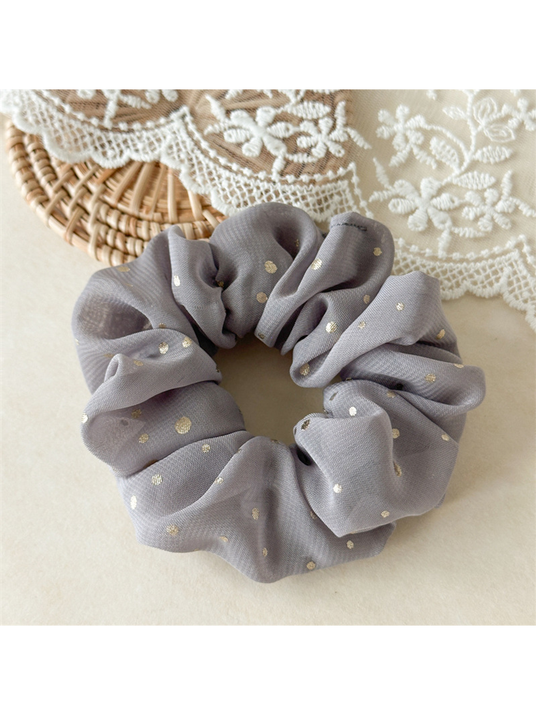 Gifty - Minimal Dot Elastic Hair Scrunchie