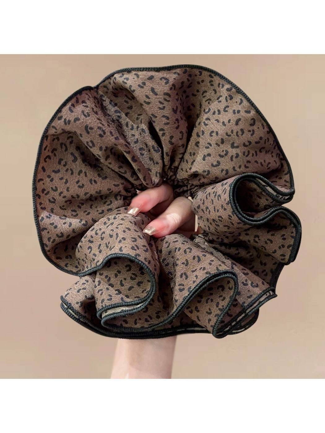 Gifty - Leopard Print Pleated Hair Loop
