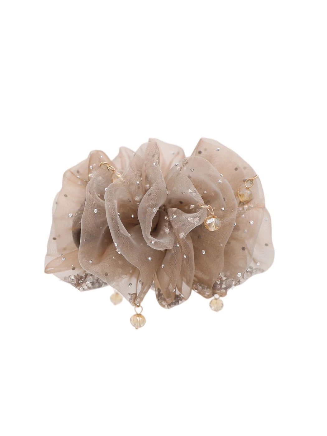 Beau - Sparkle Mesh Bow Detail Polyester Banana Clip