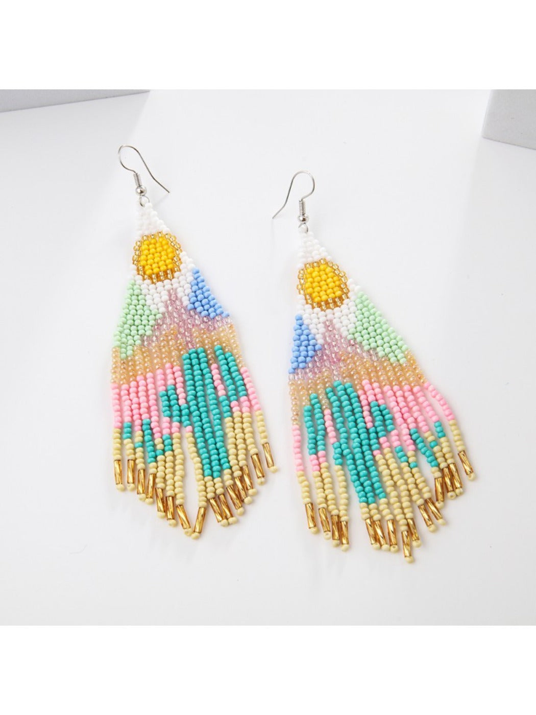 Earedge - Sunrise Landscape Tassel Earrings