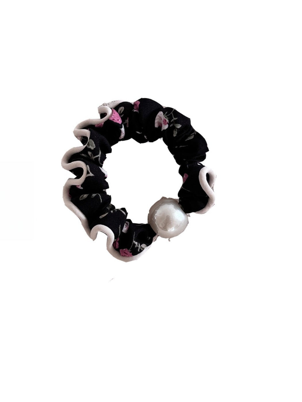 Gifty - Fabric Floral Print Hair Ring