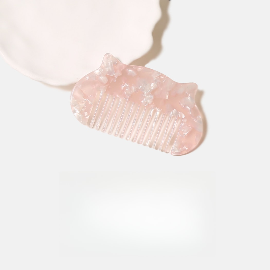 Camerow - Acetate Cat Ear Silhouette Styling Comb