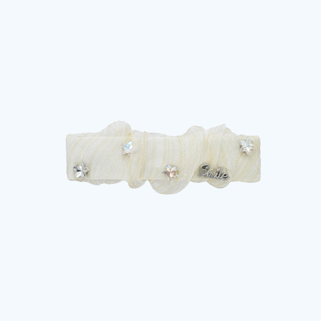 Beau - Sweet Mesh Heart and Star Detail Hair Clip
