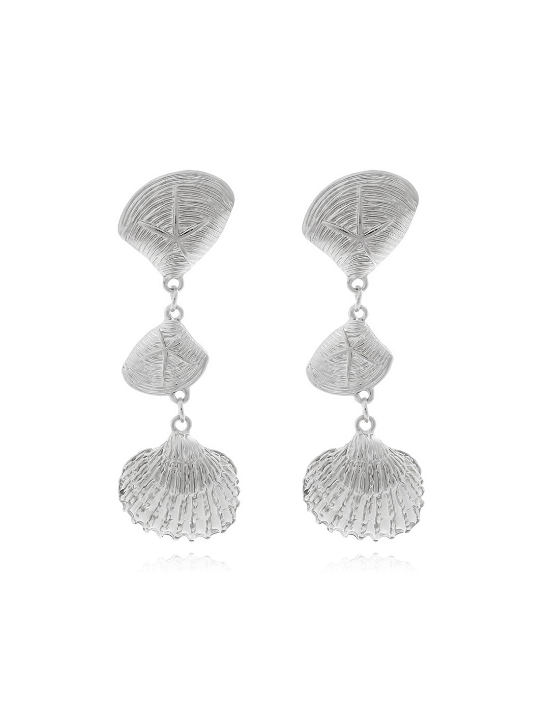 Earedge - Plated Alloy Sea Life Motif Drop Earrings