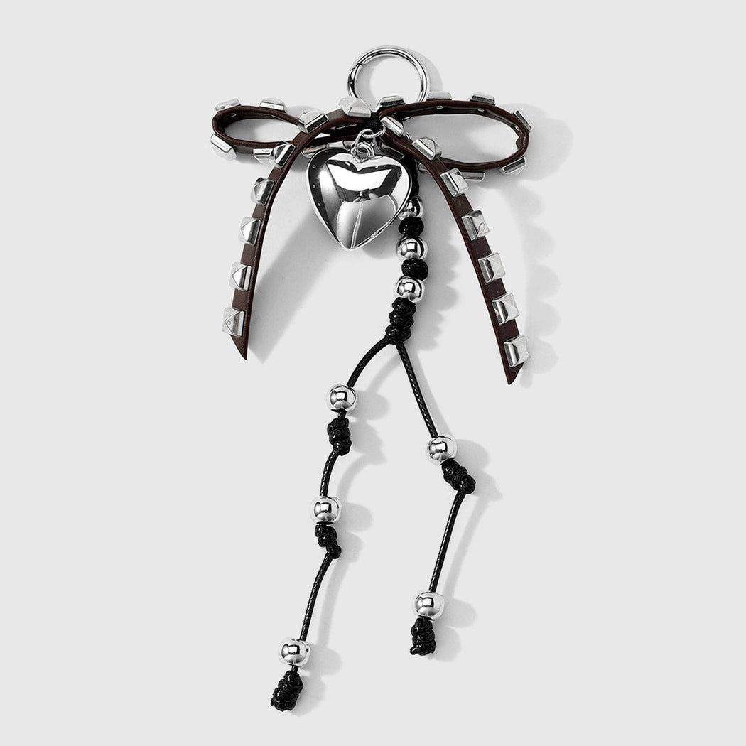 Keypus - Y2K Style Heart and Stud Detail Keychain